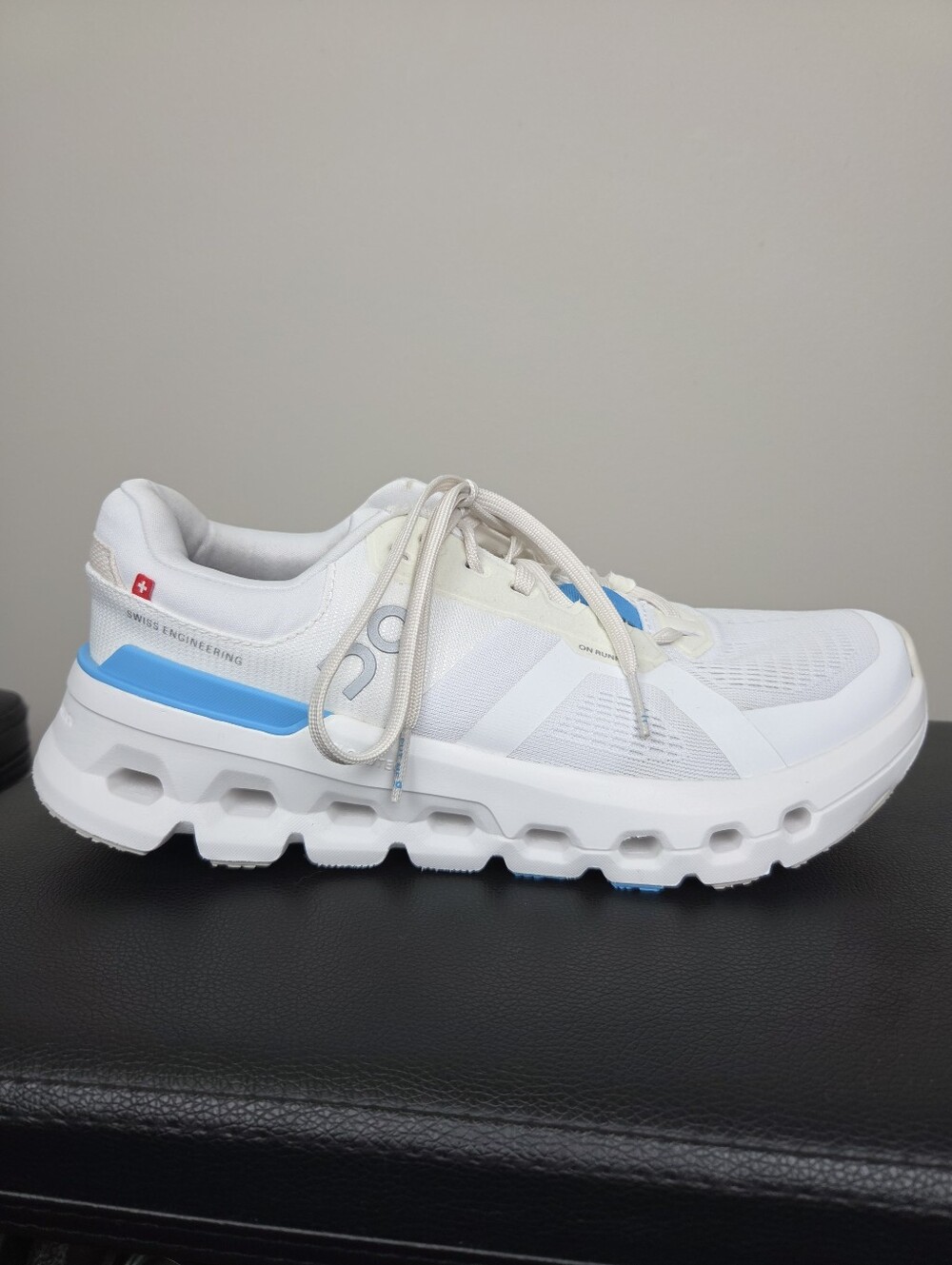 On Cloudrunner 2 Womens 8 Running Shoes White Blue Cushion Mesh Sneaker - Picture 5 of 13